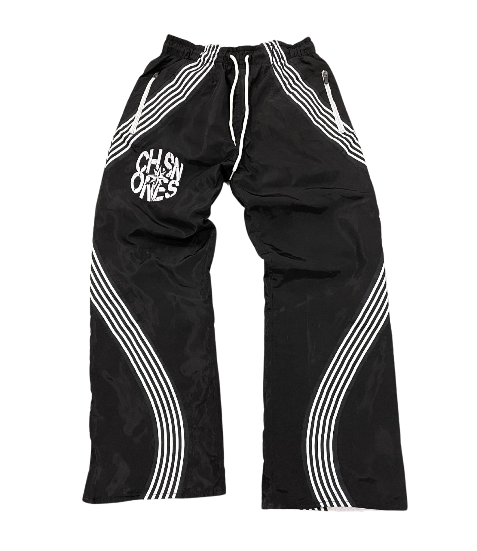 "Jet Black" Reversible Nylon TrackPants